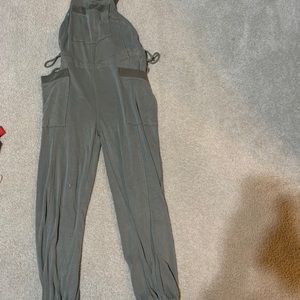 Free people movement jump start jumpsuit khaki